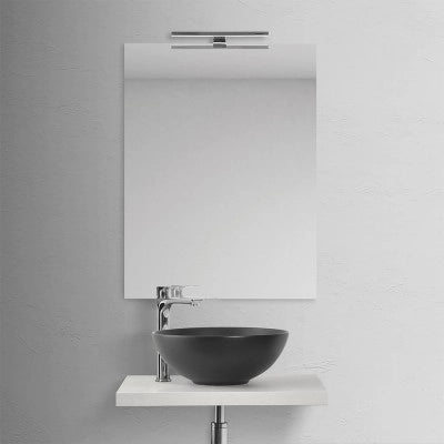 Lavamani da appoggio a bacinella 40 cm in ceramica nero opaco