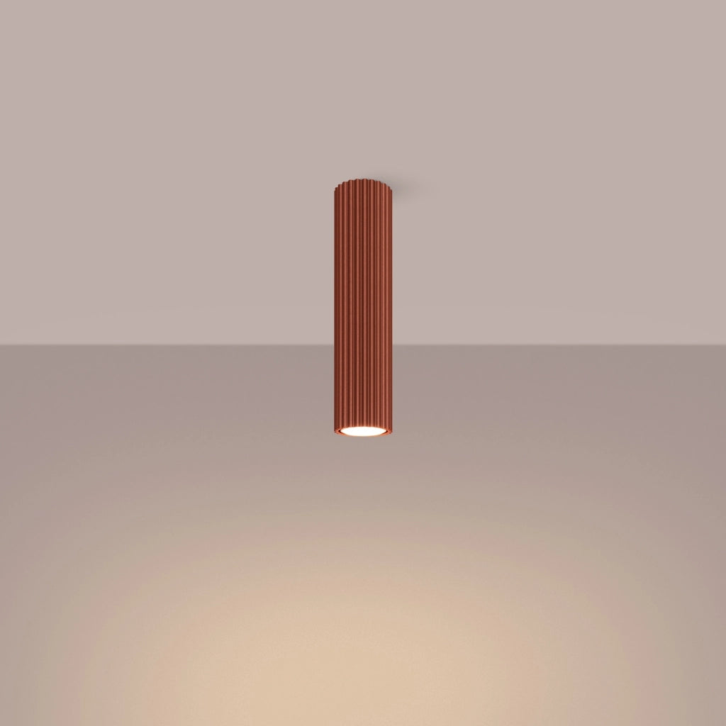 Spot soffitto GRAVIO Pure Lume tubo 30cm GU10 ocre rosso