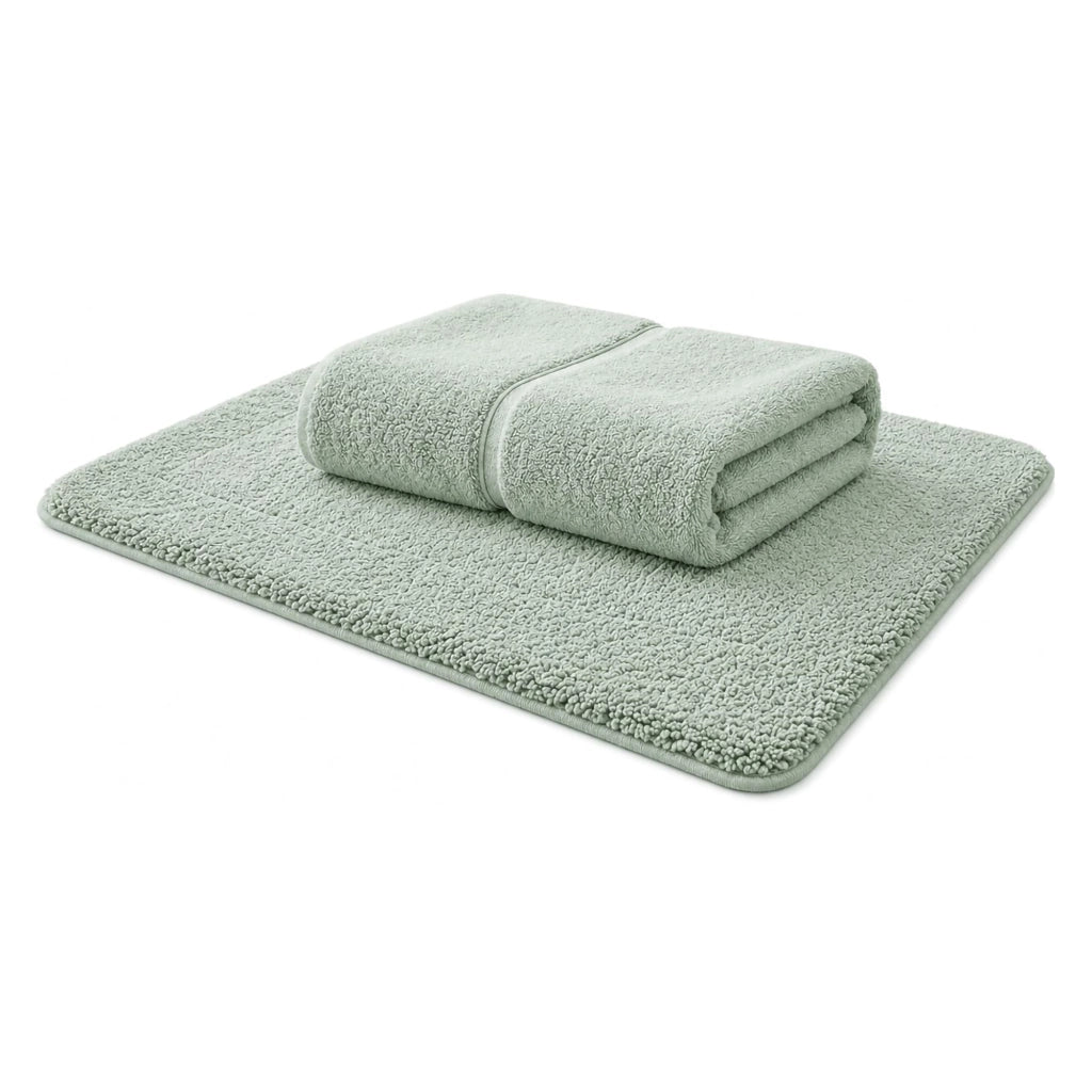 Sanamasa, Telo Bagno Sfumatura Colore Struttura Menta, Verde Menta