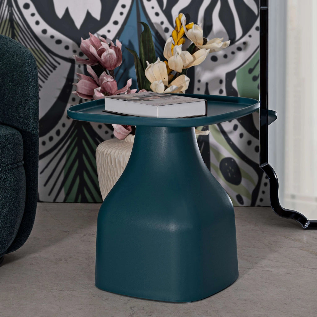 Batoti, Tavolino da Salotto Adatto per Indoor/outdoor, 48x48x50h cm blu