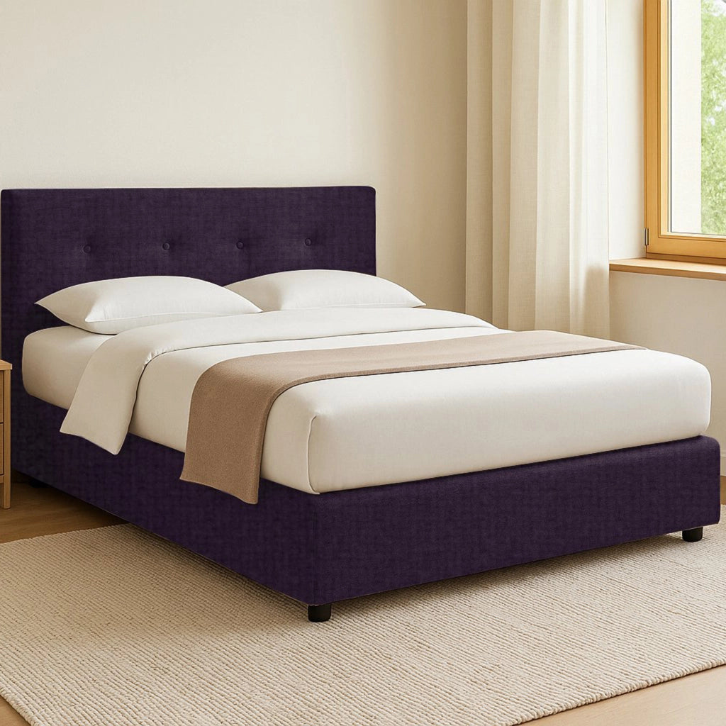 Chichester, Letto Singolo Sfoderabile Made in Italy, Viola