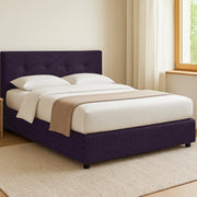Chichester, Letto Singolo Sfoderabile Made in Italy, Viola