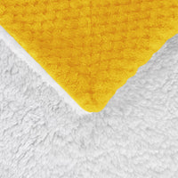 Coperta Plaid in Pile Sherpa Invernale Tinta unita 440 Gr/Mq Senape - Plaid 127x152