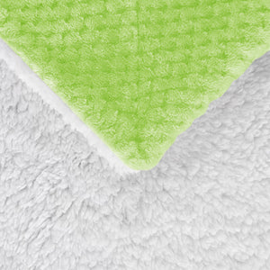 Coperta Plaid in Pile Sherpa Invernale Tinta unita 440 Gr/Mq Verde - Plaid 127x152