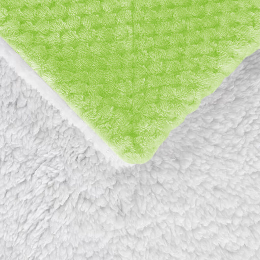 Coperta Plaid in Pile Sherpa Invernale Tinta unita 440 Gr/Mq Verde - Plaid 127x152