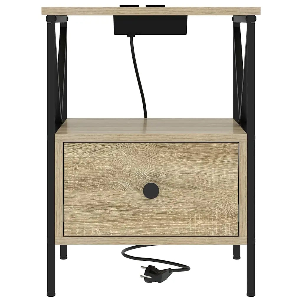 vidaXL Armadio da Notte con cassetto rovere sonoma 41.5 x 40.5 x 55 cm