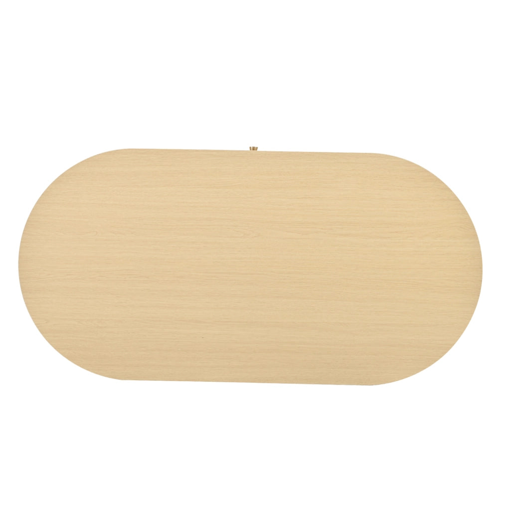 Tavolino da salotto 100x50x36 cm in MDF effetto legno; con cassetto e ante a serranda; oak