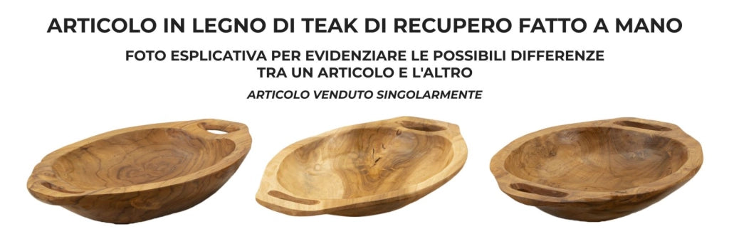 Svuotatasche Wan 37x26,5x7 cm in Teak Riciclato