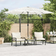 Ombrellone Giardino con Palo in Acciaio Bianco 300x200x250 cm 4005096