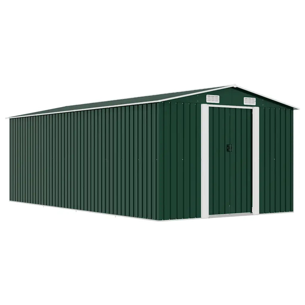 Capanno da Giardino 257x489x181 cm in Metallo Verde cod mxl 65812