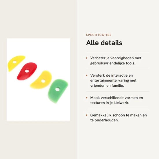 Strumenti per ceramica 4 pezzi - Accessori in silicone - Denti morbidi - Progettato per essere leggero - Dimensioni compatte - Adatto per la scultura - Strumenti per ceramica