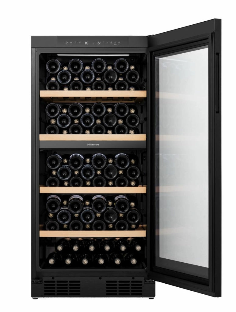 Hisense rw3n230gelf cantina vino cantinetta vino con compressore libera installazione nero 108 bottiglia/bottiglie
