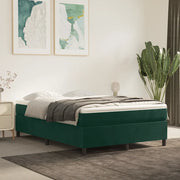 Struttura Letto a Rete a Molle-Giroletto Verde Scuro 140x200 cm in Velluto 988434
