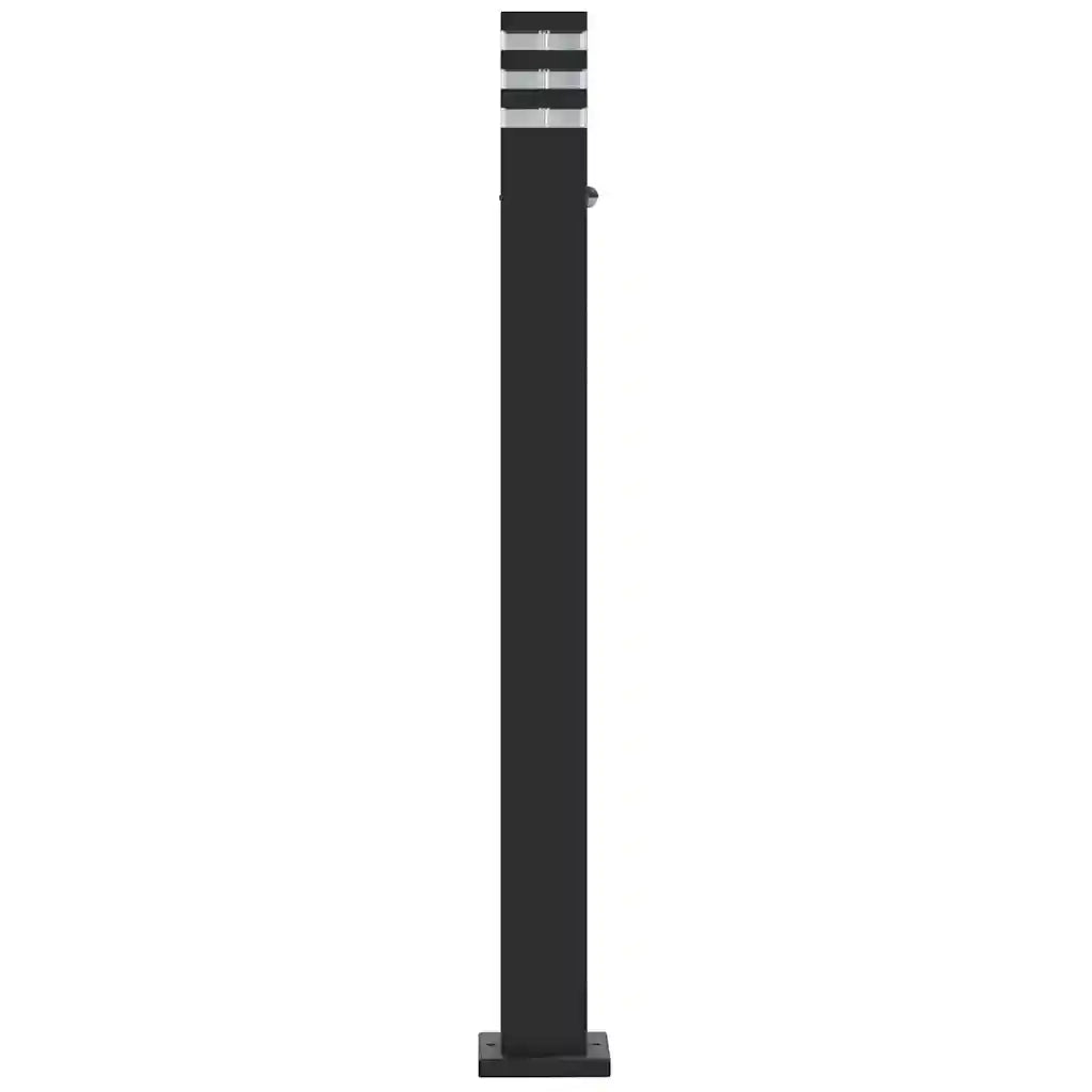 Lampade Terra per Esterni con Sensori 3pz Nere 110cm Alluminio 4006404