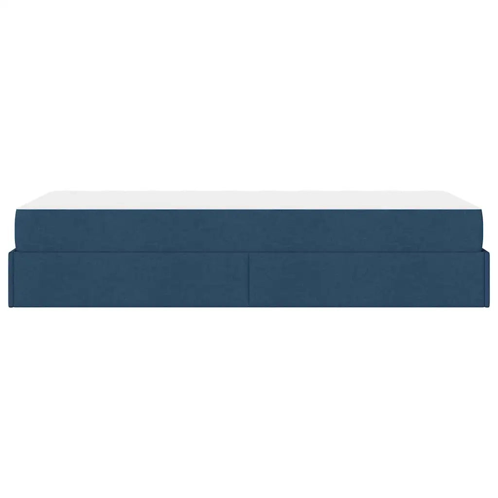 vidaXL Struttura del letto con materasso Blu 100 x 200 cm Tessuto