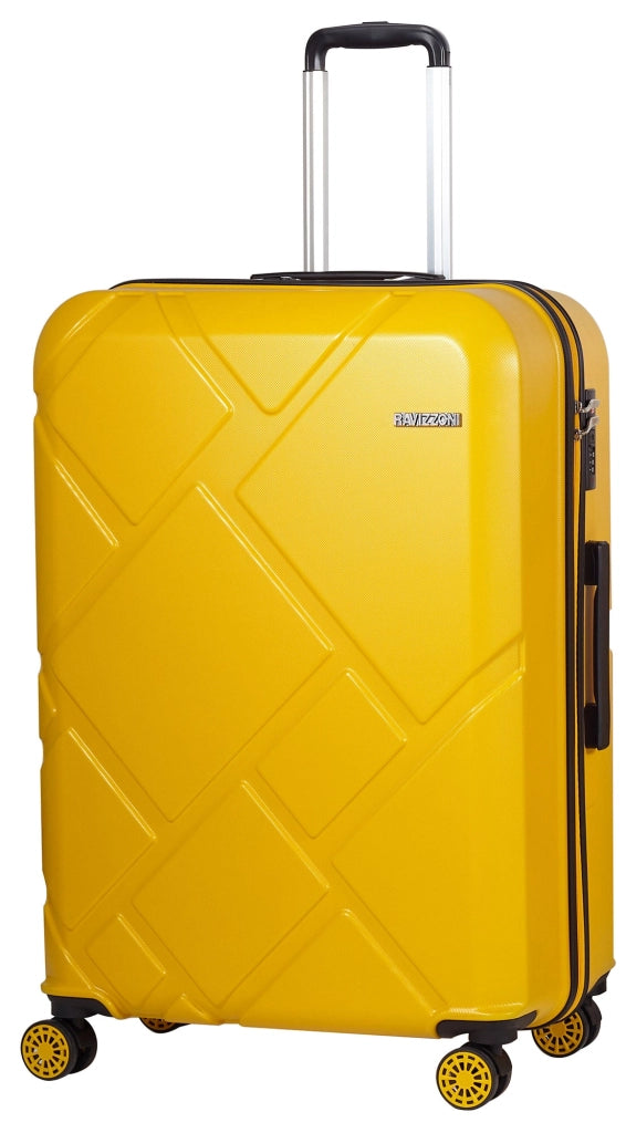 Trolley Valigia Grande Rigida in ABS 4 Ruote TSA Ravizzoni Mango Giallo