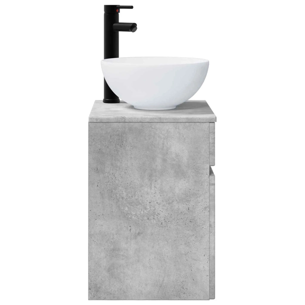 Mobile lavabo da parete Grigio Cemento 39 x 41 x 64,5 cm 890555