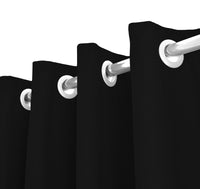 Tenda Semioscurante 140 x 290 Cm Moderne Con Occhielli  Nero - 1 Tenda