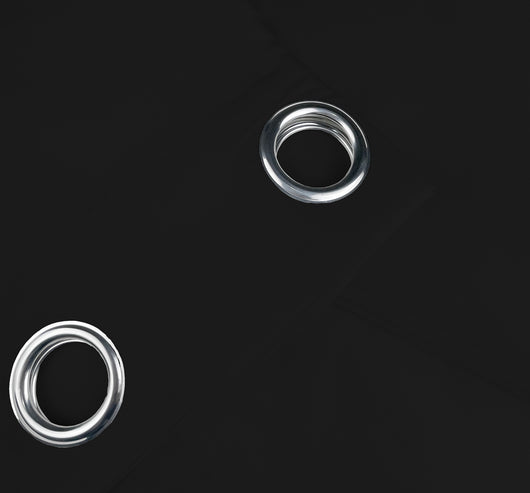 Tenda Semioscurante 140 x 290 Cm Moderne Con Occhielli  Nero - 1 Tenda