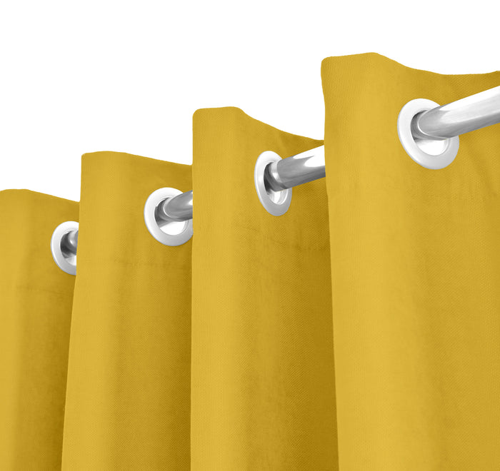 Tenda Semioscurante 140 x 290 Cm Moderne Con Occhielli  Oro - 2 Tende