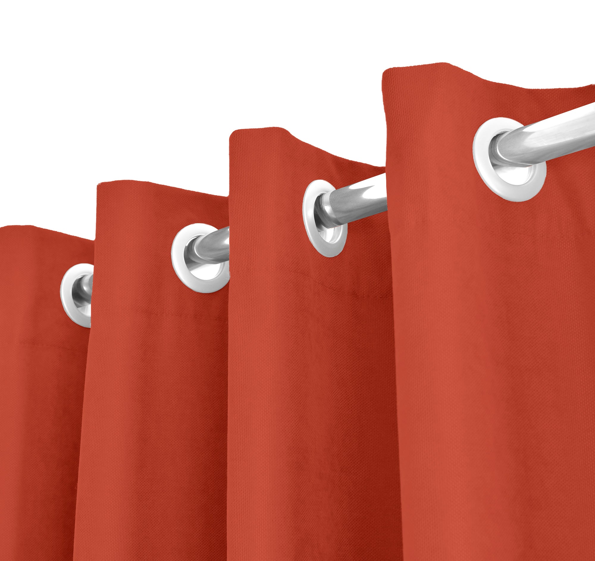 Tenda Semioscurante 140 x 290 Cm Moderne Con Occhielli  Terracotta - 2 Tende