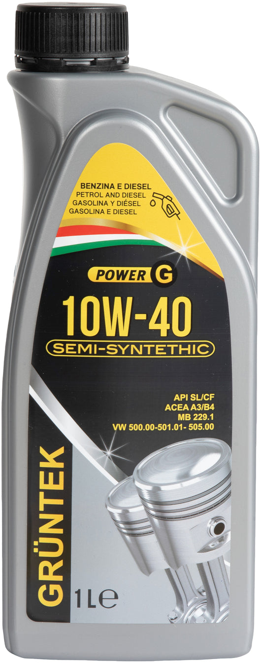 Nuovo lubrificante POWER G 10W-40 semisintetico per veicoli a benzina e a Diesel con capacitÃ  di 1L