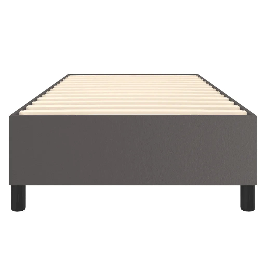 Struttura Letto a Rete a Molle-Giroletto Grigio 80x200 cm in Similpelle 173499