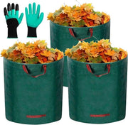 Set di Sacchi di Rifiuto per Erba e Foglie - 3 pezzi - 272L - Inclusi Guanti da Giardino