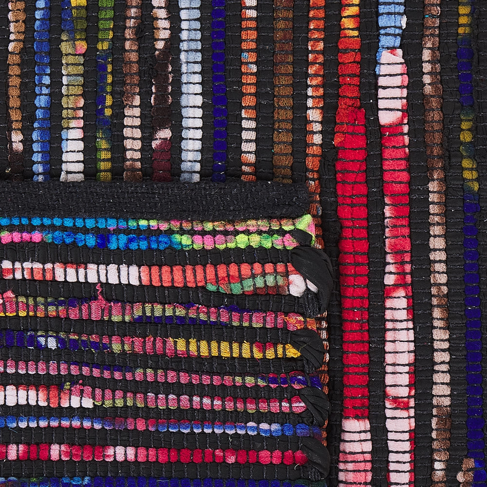 Tappeto Cotone Multicolore Scuro 160 x 230 cm Rettangolare Fatto a Mano Boho Eclettico