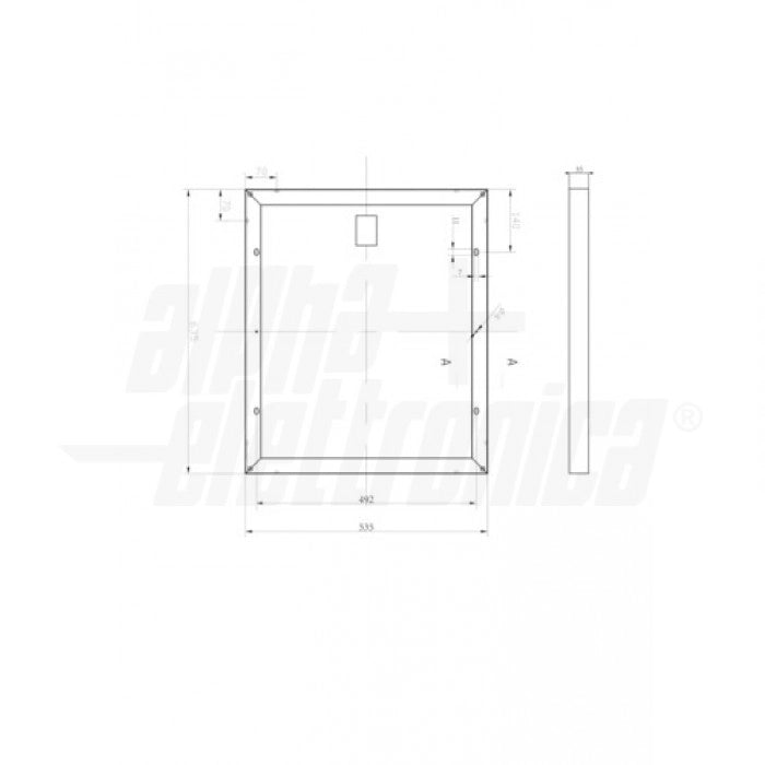 Pannello fotovoltaico Monocristallino MM050-12/1 - 50W - 22,1V