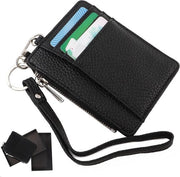 Portafoglio in PU per Uomo con Protezione RFID - Nero - Contenitore di Carte con Cassa Monete, Vetrino e Comparto - Uomo e Donna - Progettato con Stile e Leggerezza