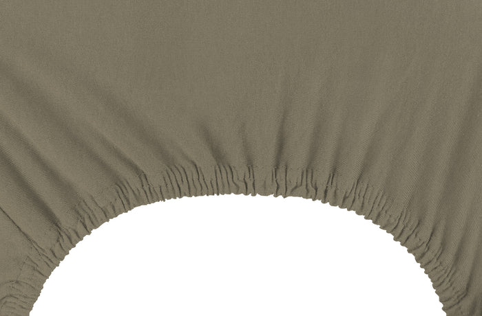 Lenzuolo Sotto Con Angoli Elastici 100% Puro Cotone  Tortora - Una piazza e mezza