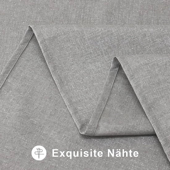 Tavolo con tovagliato lavabile facile, finitura lino, colore grigio, impermeabile e resistente alle macchie