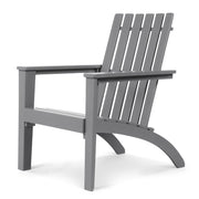 Sedia Adirondack ergonomica di legno da esterno, Poltrona di acacia per cortile piscina balcone giardino Grigio-Poltrone e sdraio