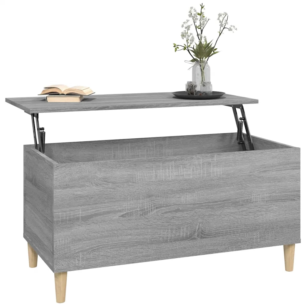 Tavolino Salotto Grigio Sonoma 90x44,5x45 cm Legno Multistrato 819586