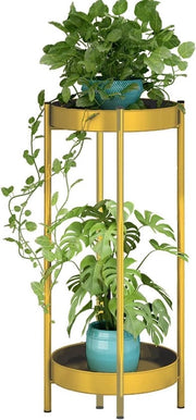 Sostegno per piante a forma rotonda - supporto per vaso di fiori in metallo - 1 pezzo - per uso interno ed esterno