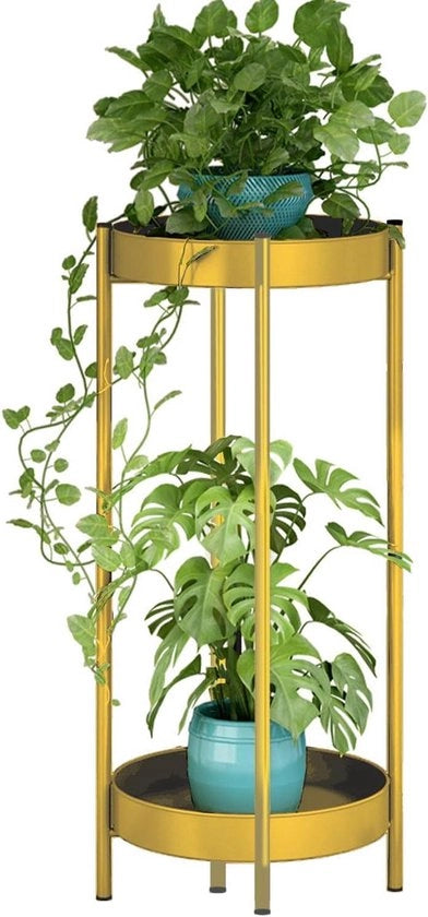 Sostegno per piante a forma rotonda - supporto per vaso di fiori in metallo - 1 pezzo - per uso interno ed esterno