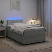 Letto box spring con materasso Grigio Chiaro 120 x 200 cm 3453119