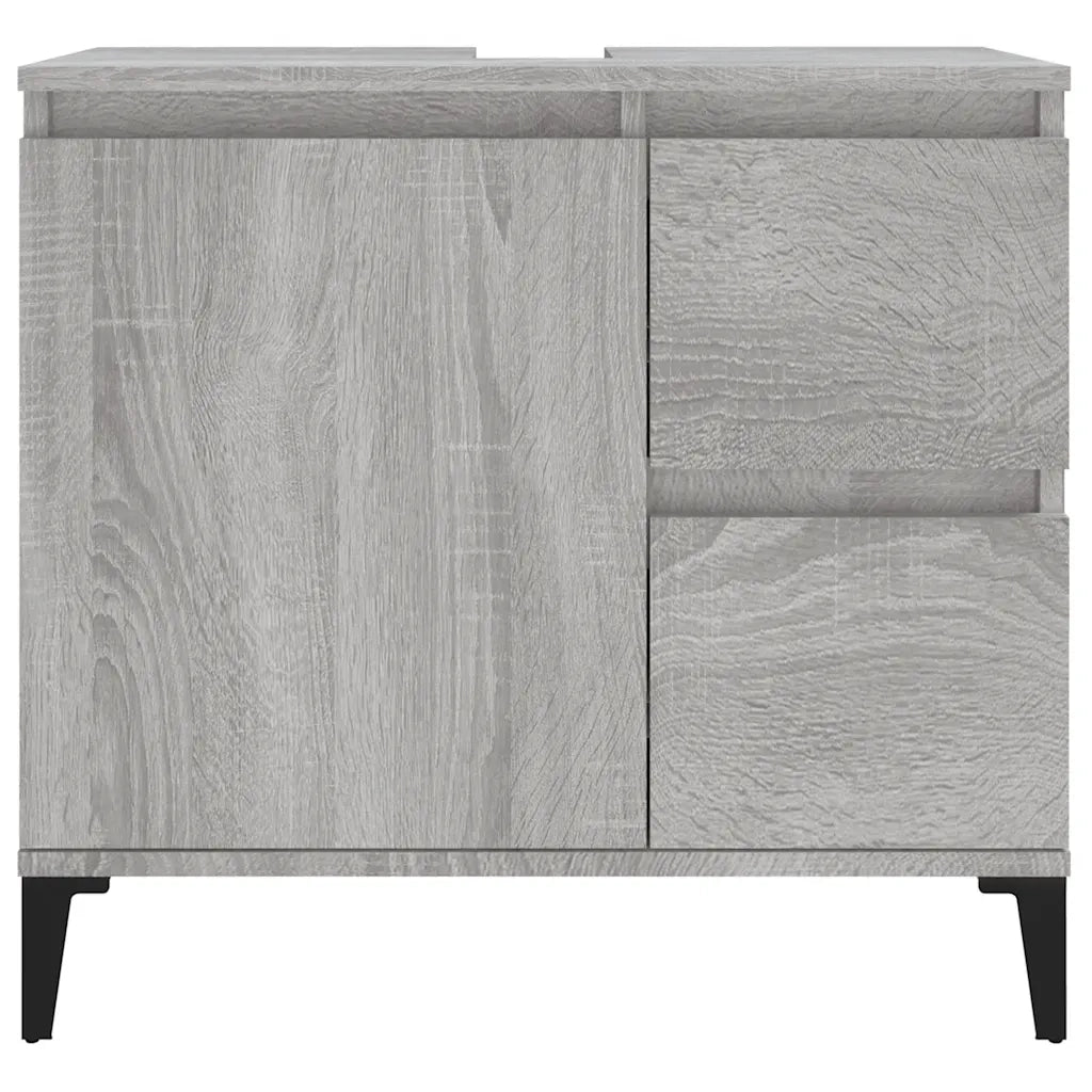 Armadietto Bagno Grigio Sonoma 65x33x60 cm in Legno Multistrato 819834