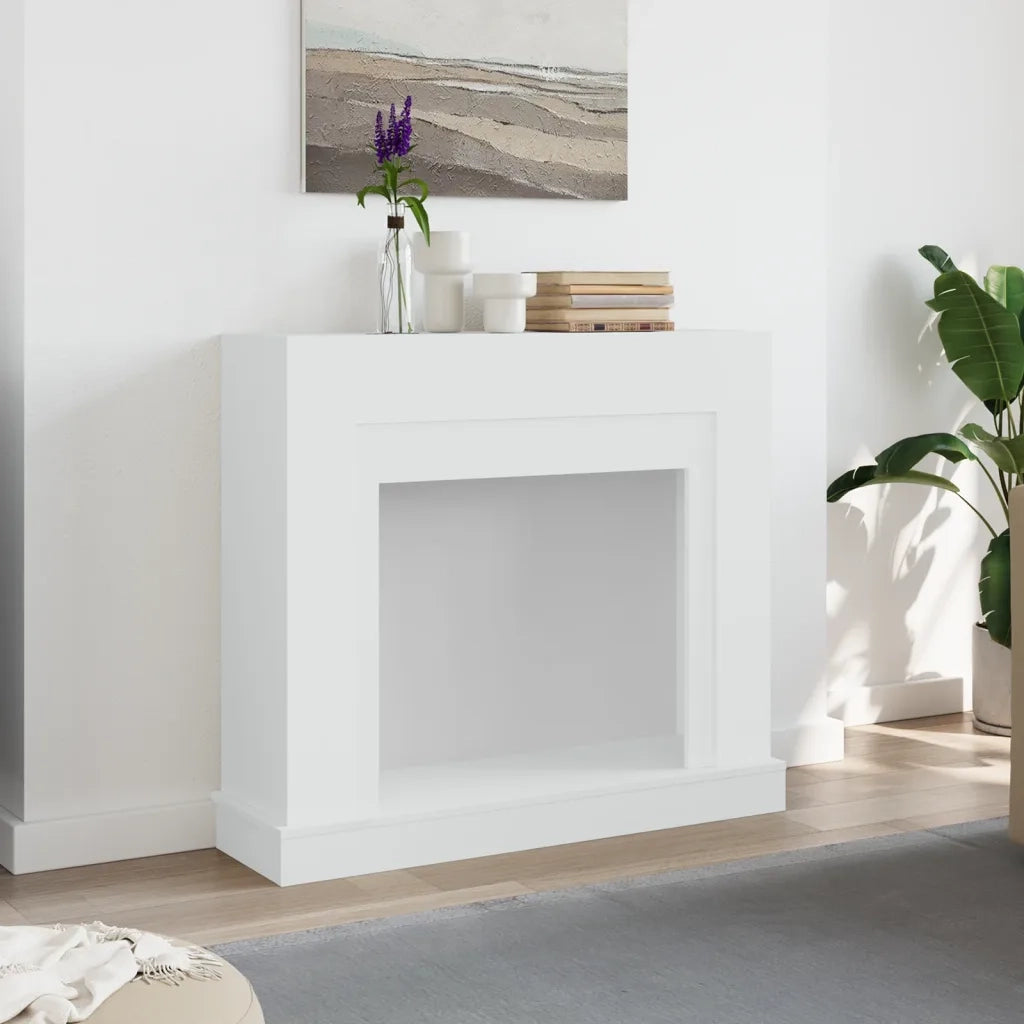 Cornice per Camino Bianca 100x30x87,5 cm in Truciolato CFW6361976