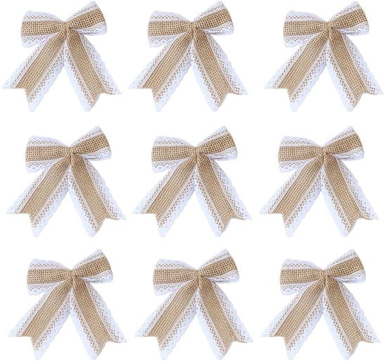 Strisce di Juta - 10 pezzi - Decorazioni Artigianali - Decorazioni per Matrimonio - Strisce Rustiche - Regali Fai da Te