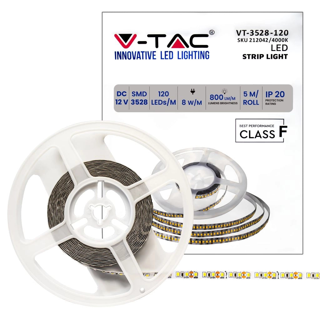 Strip LED SMD3528 - 120 LED 4000K IP20