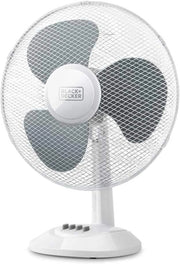 Black+decker bxefd42e ventilatore da tavolo, 40 w, plastica, bianco [classe di efficienza energetica a]