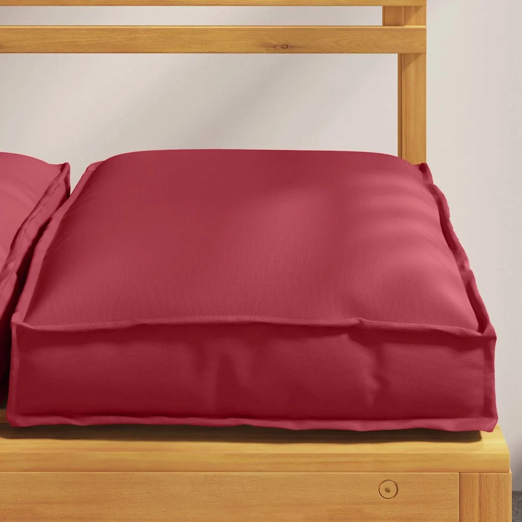 Cuscino 2 pcs Rosso Vino 40 x 40 x 8 cm Tessuto Oxford 42001584