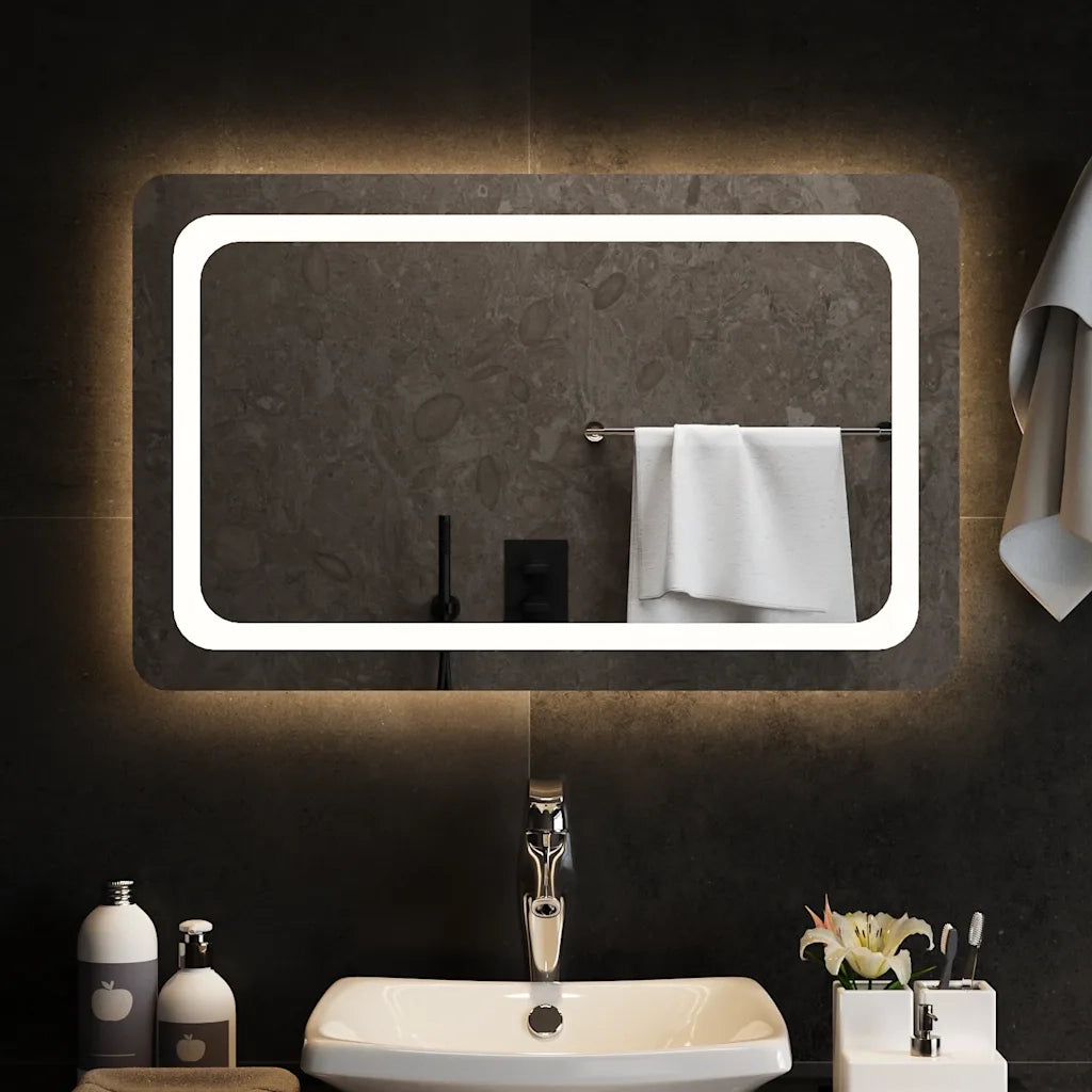 Specchio da Bagno con Luci LED 80x50 cm cod mxl 50244