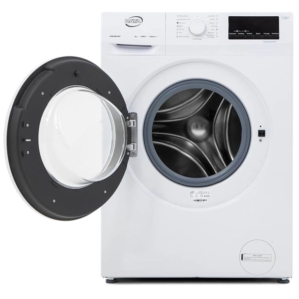 Daya DHLB8014V Lavatrice Con Display LCD | 8KG Con Motore Inverter | 1400 Giri/Minuto  | Classe Energetica A