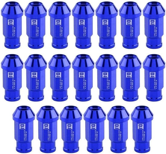 Frazionatore 20 pezzi - Cinghia di scorrimento - Cerchio da gara - Viti in alluminio - M12X1.5 - Blu rosso nero argento - Offerta conveniente