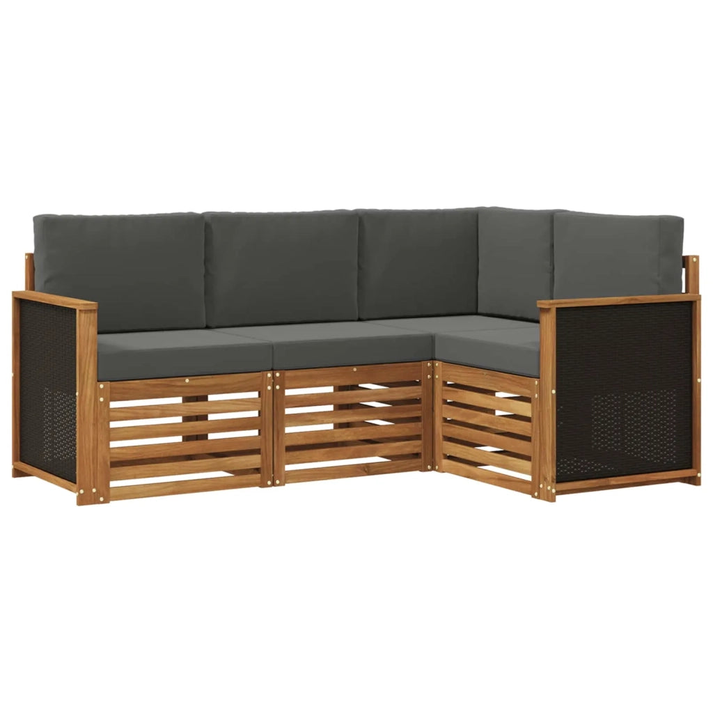 Set di divani da esterno 4 pz Poliestere 3384283