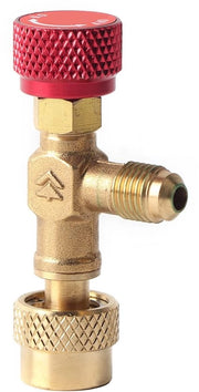 Adattatore Regolabile per R410a - Flessibile - Messing - Valvola di Sicurezza 1/4 a 5/16 - Duraturo e Affidabile - Per Condizionatori d'Aria