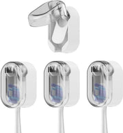 Organizzatore per spazzolini da denti 4 pezzi, impermeabile, per spazzolini da denti elettrici, fissaggio alla parete, organizzatore per spazzolini da denti autoadesivo per la conservazione dei spazzolini da denti nella zona da bagno